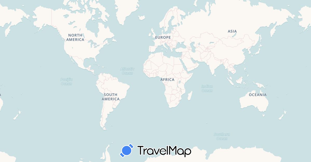 TravelMap itinerary: gigha (catamaran) in Colombia, Martinique, Netherlands, Panama, French Polynesia (Europe, North America, Oceania, South America)